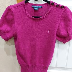 Ralph Lauren pink short sleeve sweater